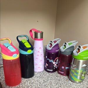 Camelbak Kids Water Bottles - Green, Pink, Purple